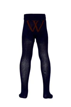 Walnut Navy Tights