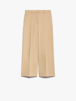 WEEKEND MAX MARA COTTON SATIN CROPPED TROUSERS