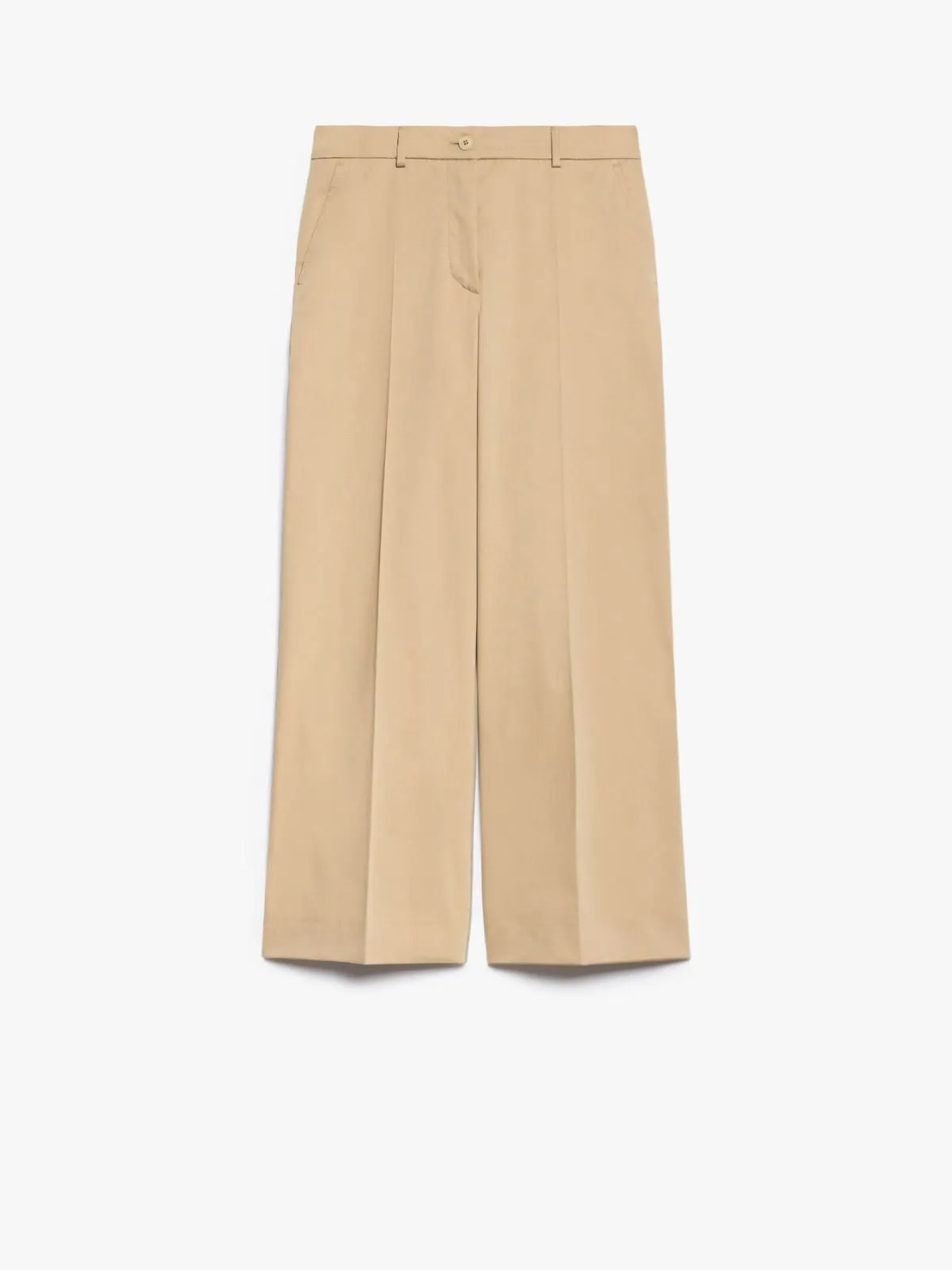 WEEKEND MAX MARA COTTON SATIN CROPPED TROUSERS