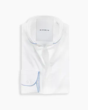 White & Sky Easy-Care Piping Shirt