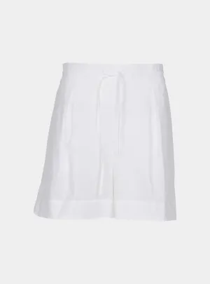 White InStyle Cotton Poplin Shorts