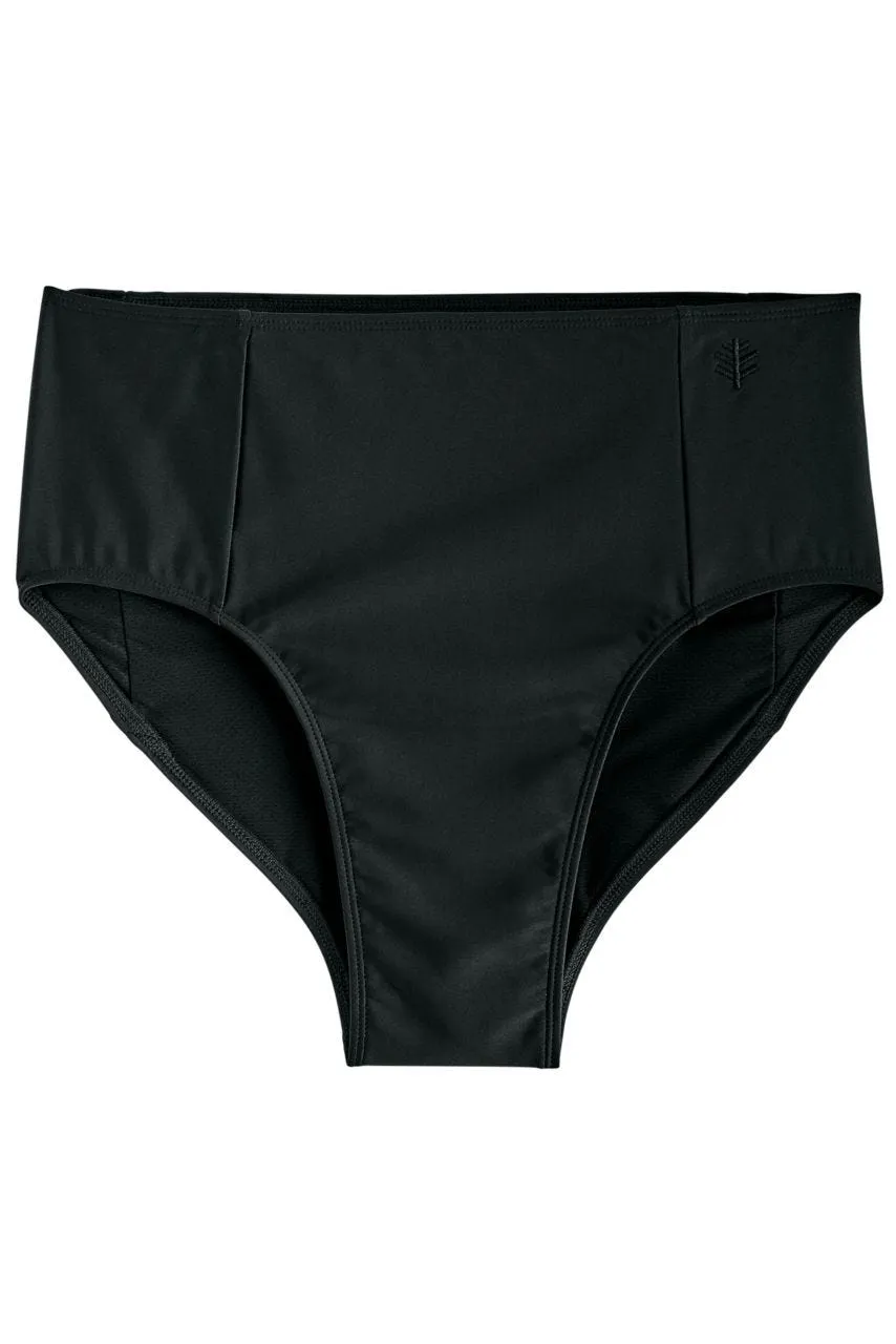 Women's Medley High-Rise Core Control Swim Bottoms  |  Black