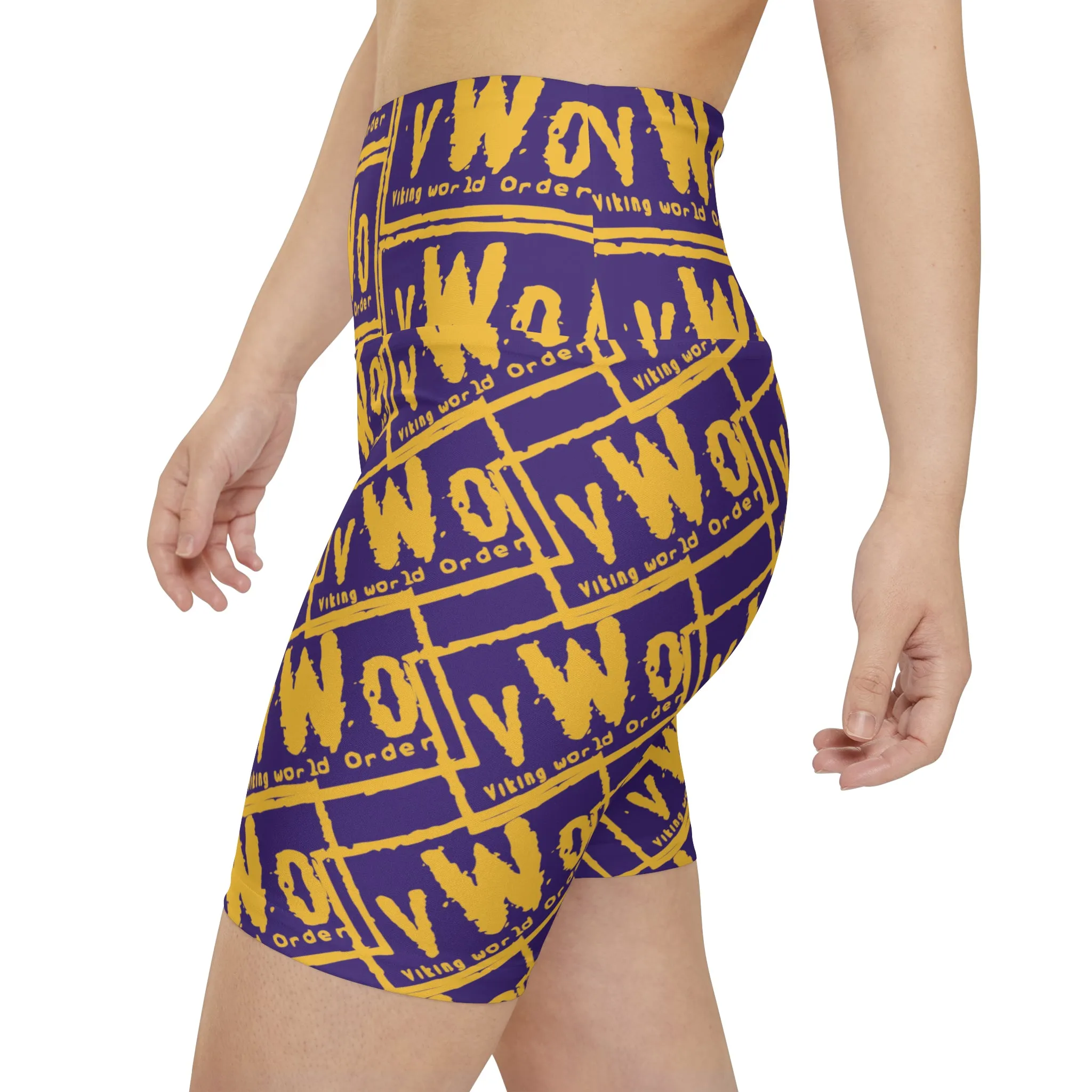 Women's Workout Shorts - Purple/Gold - VWO (Framed)