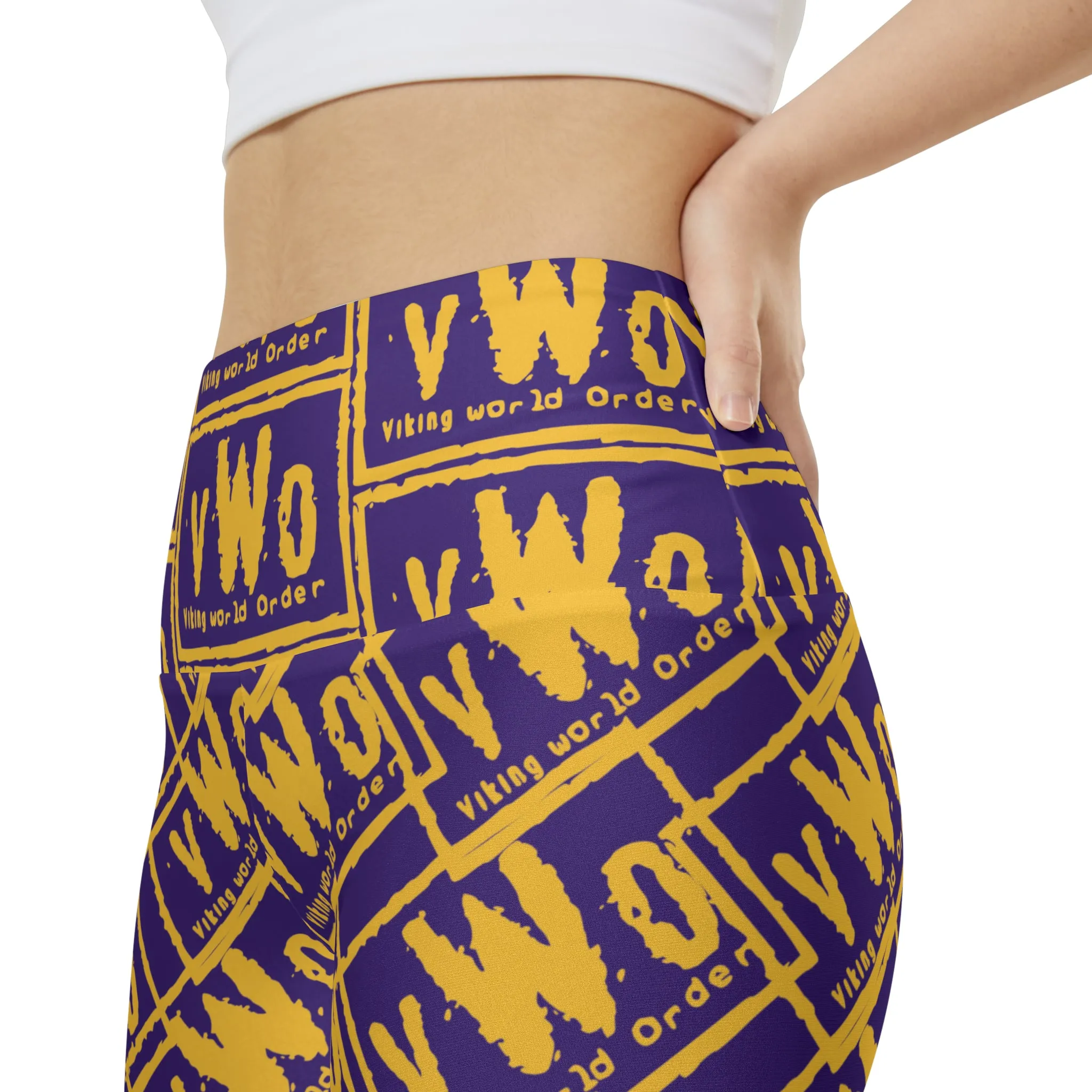 Women's Workout Shorts - Purple/Gold - VWO (Framed)