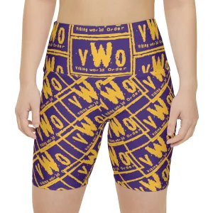 Women's Workout Shorts - Purple/Gold - VWO (Framed)