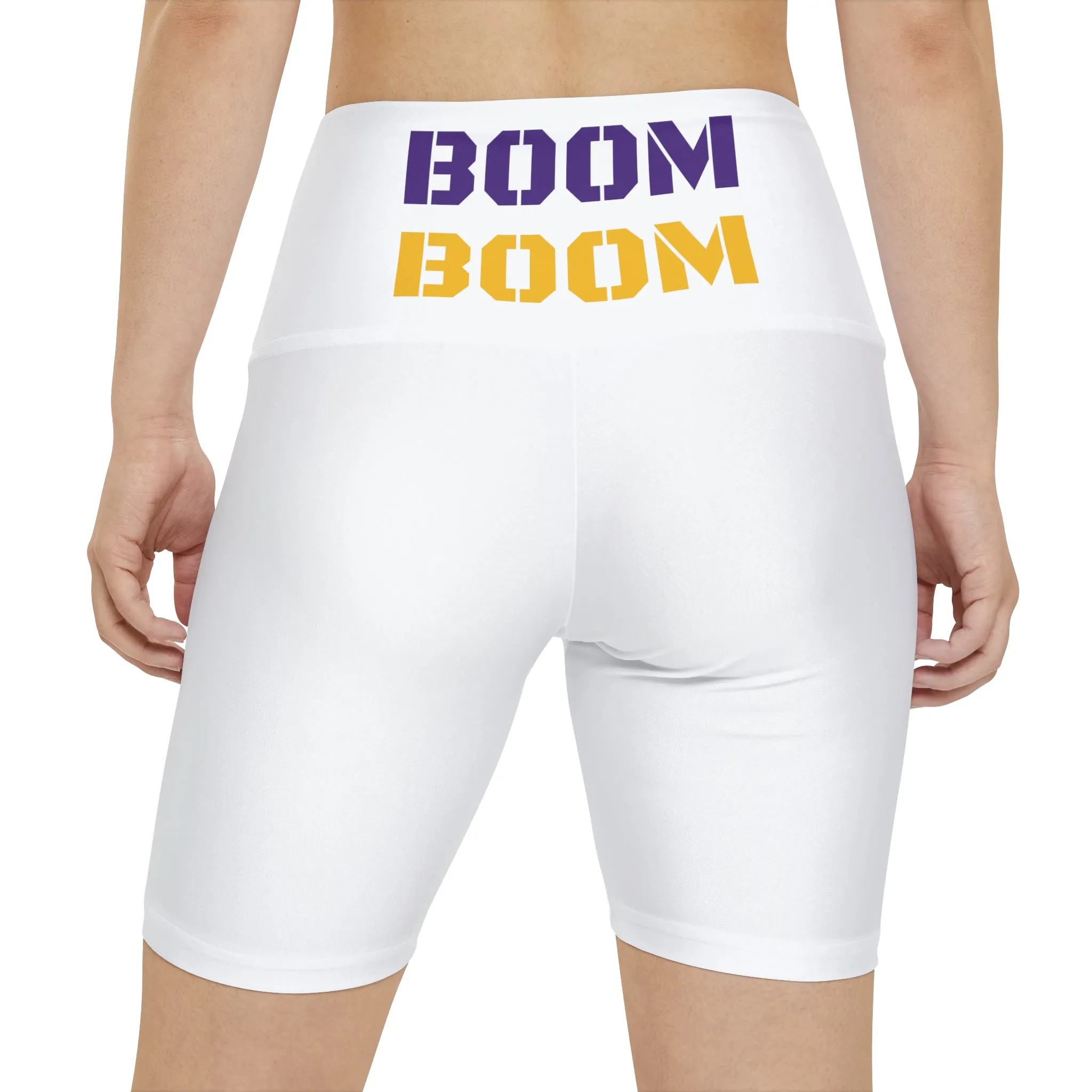 Women's Workout Shorts - White - BOOM BOOM